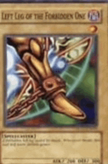 a left leg of the forbidden one yu gi oh card