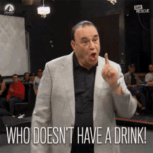 Who Doesnt Have A Drink Lets Drink GIF - Who Doesnt Have A Drink Lets Drink Drinks For Everyone GIFs