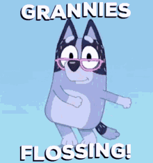 Bluey Grannies GIF - Bluey Grannies Flossing GIFs