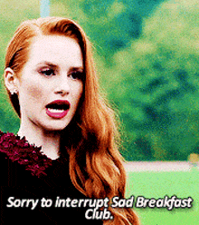 Riverdale Cheryl Blossom GIF - Riverdale Cheryl Blossom Sorry To Interrupt Sad Breakfast Club GIFs