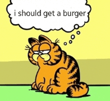I Should Get A Burger Garfield GIF - I Should Get A Burger Garfield Garfield Burger GIFs