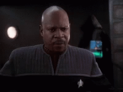Sisko pointing at the screen and saying "I will fucking beam you into the wormhole