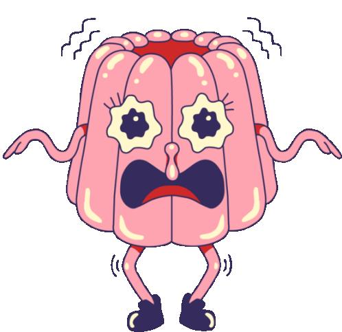 Scared Jelly Shakes Sticker - Full Of Emotion Jelly Jello Stickers