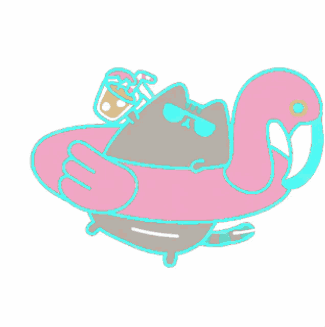 pusheen flamingo