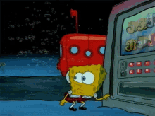 Bus Spongebob GIF - Bus Spongebob Vending Machine GIFs