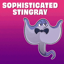 a stingray with a bow tie and the words sophisticated stingray behind it