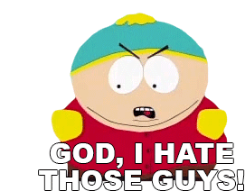 God I Hate Those Guys Eric Cartman Sticker - God I Hate Those Guys Eric Cartman South Park Stickers