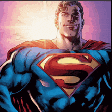 a cartoon drawing of superman with a red s on his chest