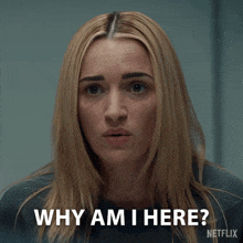 a woman is asking why am i here