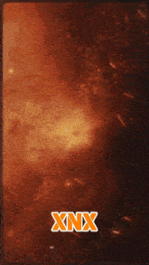 a poster that says ' xnx ' on it in orange letters