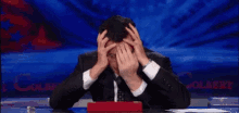Facepalm Stephen Colbert GIF - Facepalm Stephen Colbert Multiple Face Palms GIFs