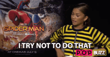 I Try Not To Do That Zendaya GIF - I Try Not To Do That Zendaya Zendaya Maree Stoermer Coleman GIFs