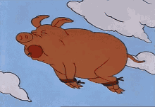Flying Pig Fly High GIF - Flying Pig Fly High Flying Lechon GIFs