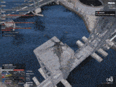a computer screen shows a helicopter on a dock with the number 043 on the bottom