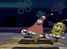 Llego Diciembre GIF - Spongebob Patrick Candy Cane GIFs