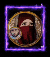 a picture of a man and a woman in a frame