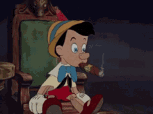 Pinocchio Cigarette GIF - Pinocchio Cigarette Cigarro GIFs