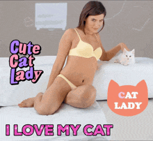 Cat Cat Lady GIF - Cat Cat Lady I Love My Cat GIFs
