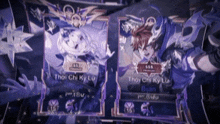 a couple of cards one of which says ' thời chi ky lo ' on it