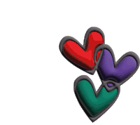 Hearts Cashmereundsatin Sticker