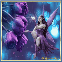 Purple Flowers Fairies GIF - Purple Flowers Fairies Pixies GIFs