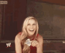 Renee Young Laughing GIF