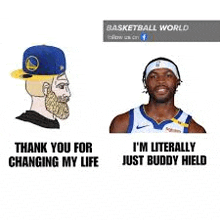 thank you for changing my life , i 'm literally just buddy hield .