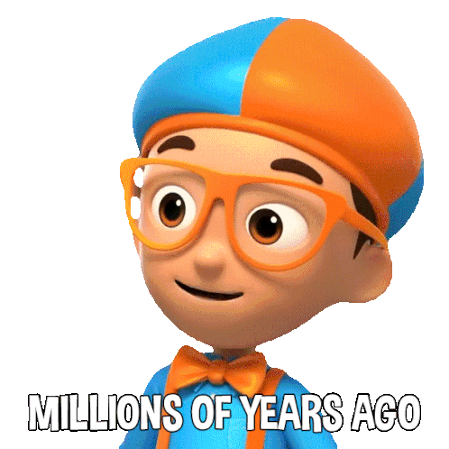 Millions Of Years Ago Blippi Sticker - Millions Of Years Ago Blippi Blippi Wonders - Educational Cartoons For Kids Stickers
