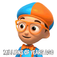 Millions Of Years Ago Blippi Sticker - Millions Of Years Ago Blippi Blippi Wonders - Educational Cartoons For Kids Stickers
