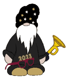 new years eve happy new year gnome animated sticker