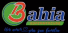 a bahia supermercado logo with a green circle