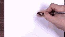 a person is holding a pencil in their hand and drawing on a piece of paper .