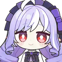 a cartoon drawing of a girl with purple hair