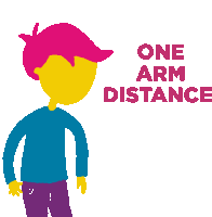 One Arm Distance Social Nation Sticker - One Arm Distance Social Nation Social Distancing Stickers