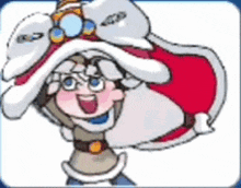 a cartoon character wearing a hat and goggles