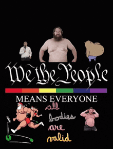 a poster that says we the people means everyone