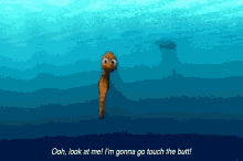 touch the butt finding nemo seahorse