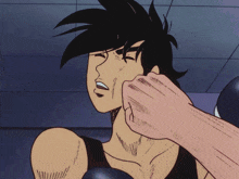 a cartoon of a man getting a fist to the face