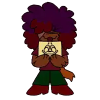 a cartoon of a person holding a sign that says " 60 "