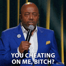 You Cheating On Me Bitch Donnell Rawlings GIF - You Cheating On Me Bitch Donnell Rawlings A New Day GIFs