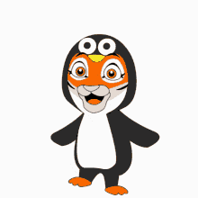 Cute Tiger Cute Penguin GIF - Cute Tiger Cute Penguin Waddle GIFs