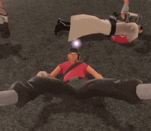 a purple heart is surrounding a person laying on the ground
