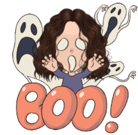 Booo Cute Sticker - Booo Cute Scary Stickers