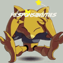 Pokemon Abra GIF - Pokemon Abra Responsibilities GIFs