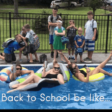 Back To School Pool Party GIF - Back To School Pool Party First Day Of School GIFs