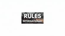 a logo for rules international with a picture of a car
