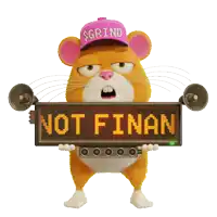a hamster holding a sign that says ial advice