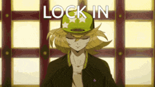 a picture of a person with the words lock in behind them