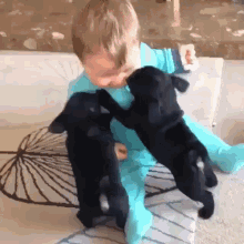 2 On 1 GIF - Puppies Baby Cute GIFs