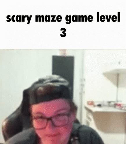 scary maze game face gif
